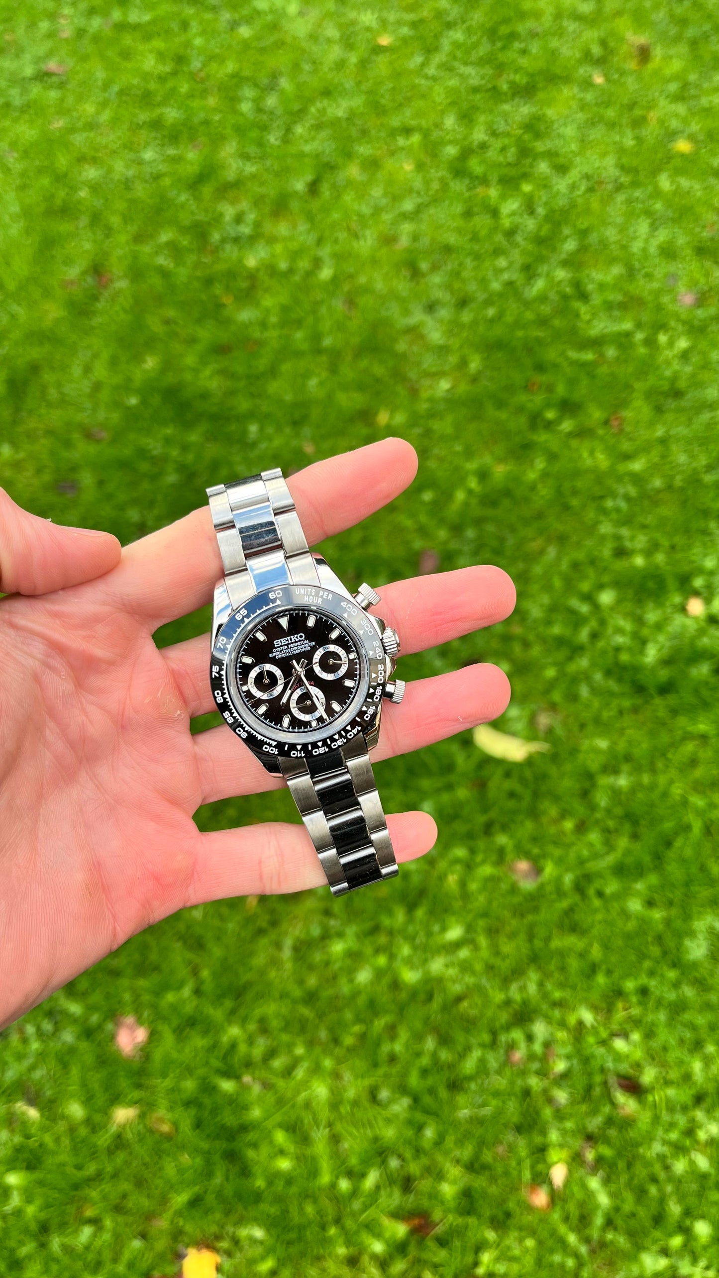 Seiko Daytona Oyster Midnight Black & Silver