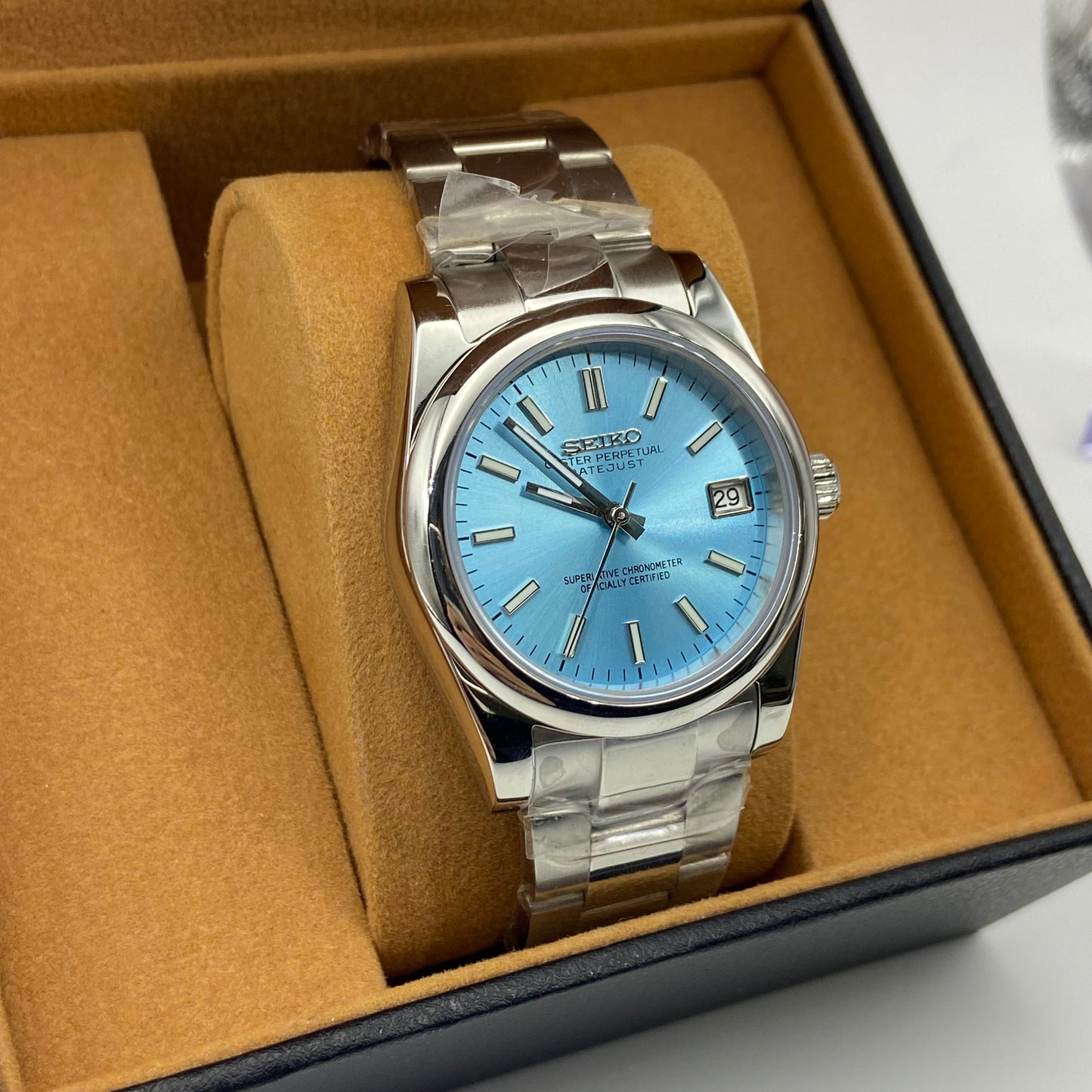 Seiko Mod Datejust – Ice Blue Dial