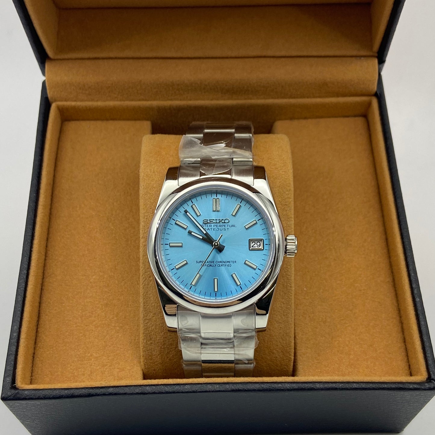 Seiko Mod Datejust – Ice Blue Dial
