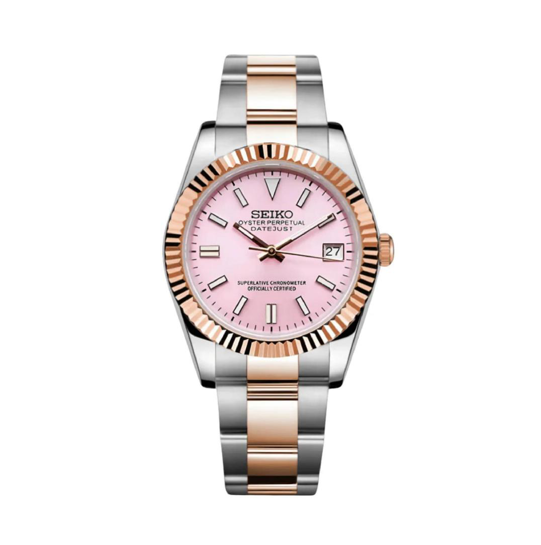 Seiko DateJust Mod Two Tone Rose Gold