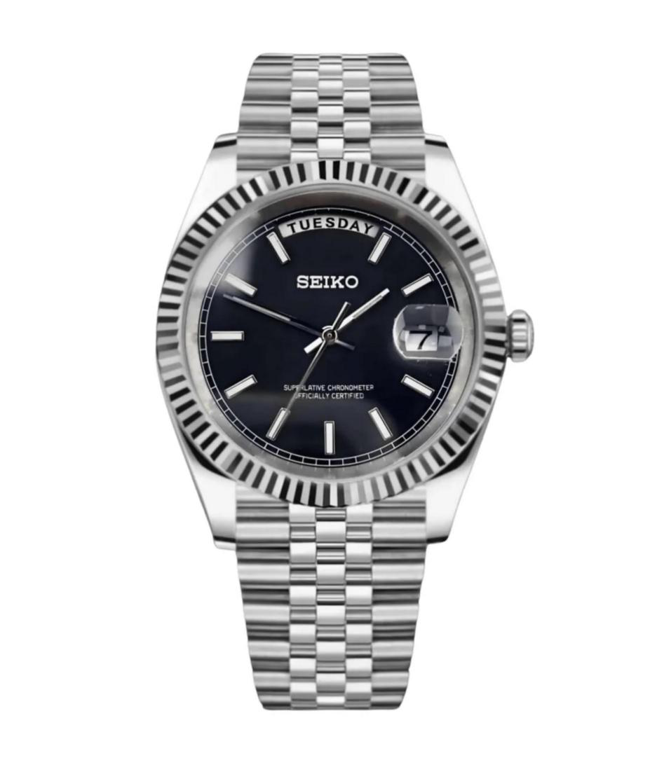 Seiko Mod Day-Date Black