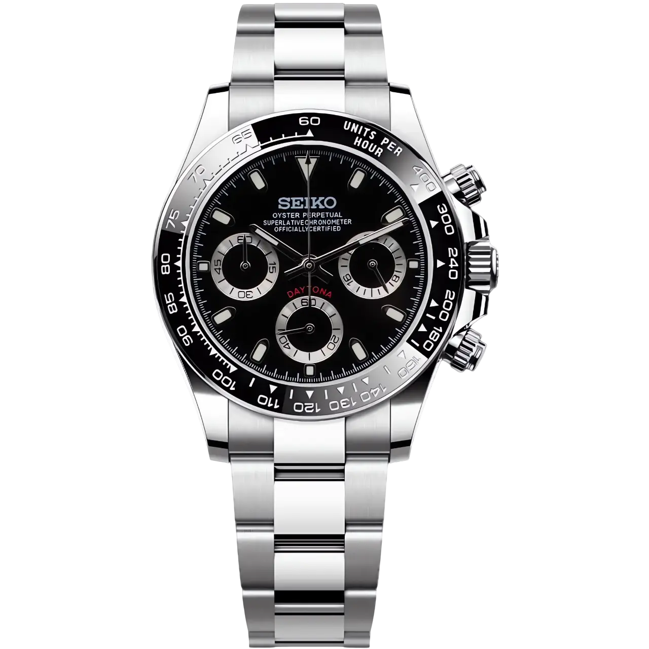 Seiko Daytona Oyster Midnight Black & Silver