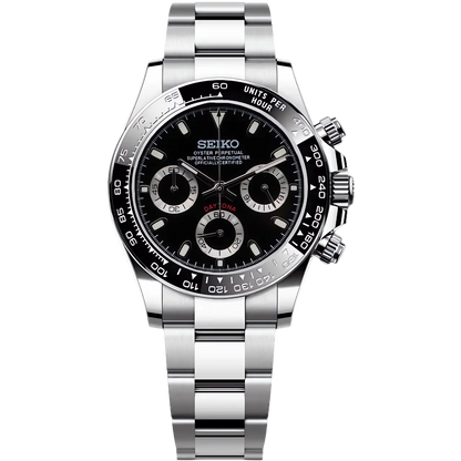 Seiko Daytona Oyster Midnight Black & Silver