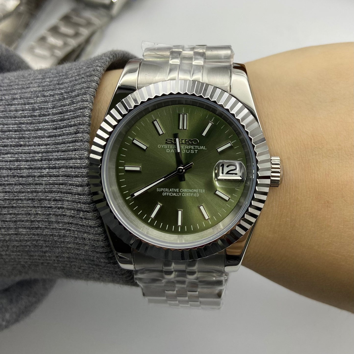 Seiko Mod Datejust – Emerald Green Dial