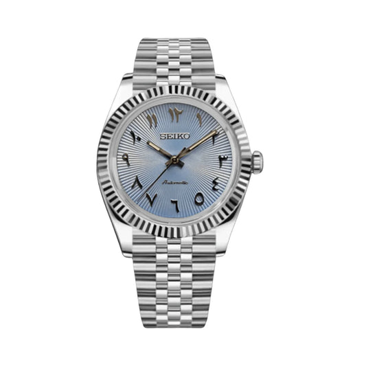 Seiko Mod Datejust – Gulf Blue Arabic Dial
