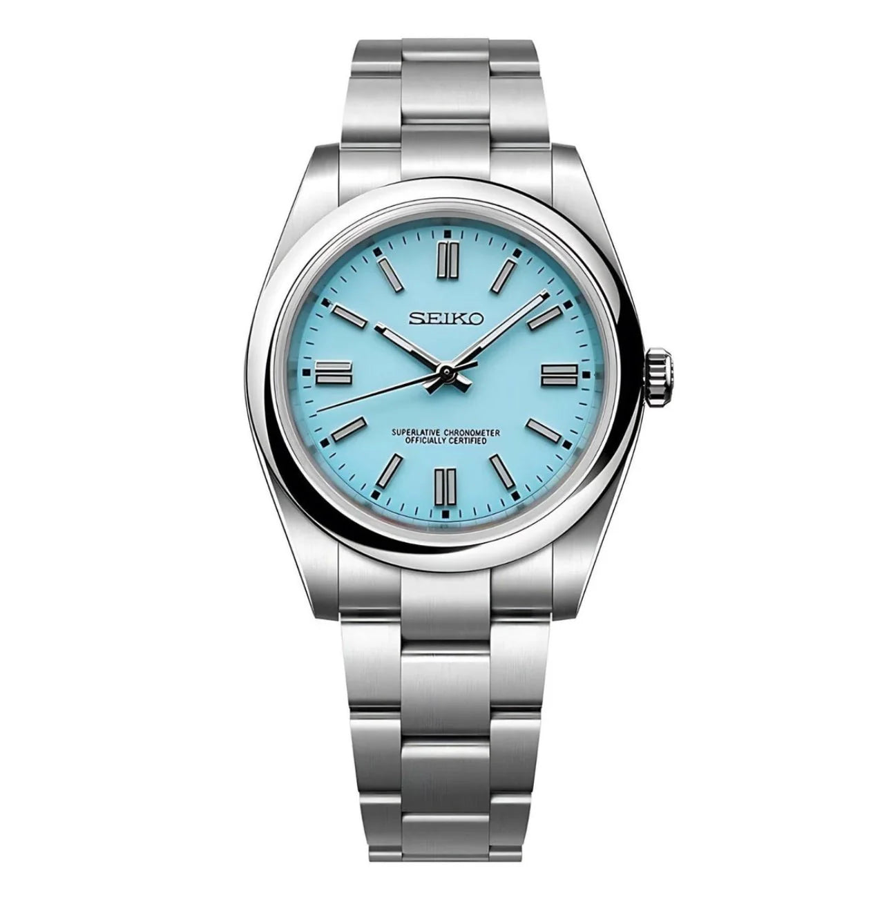 Seiko Mod Datejust – Ice Blue Dial