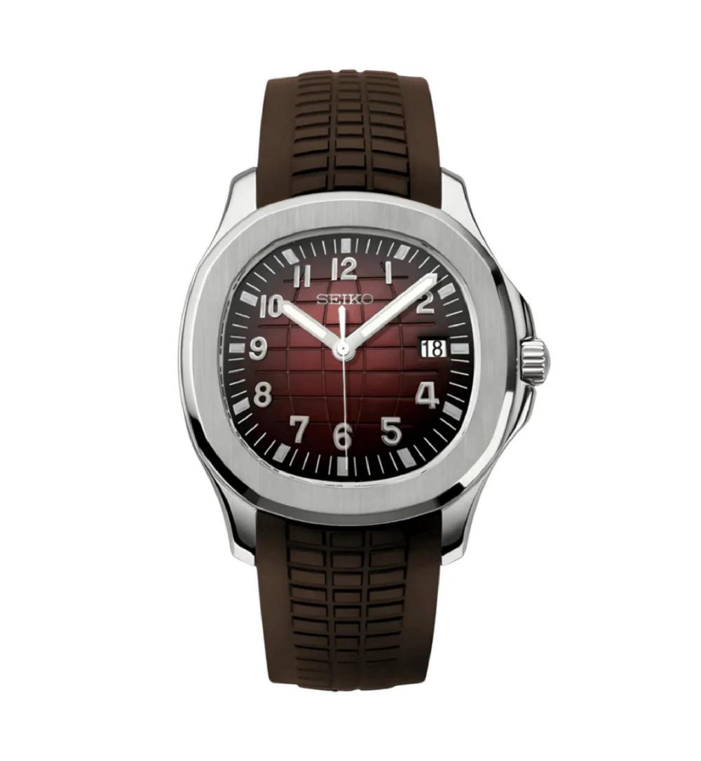 Seiko Aquanaut Mod Silver Brown