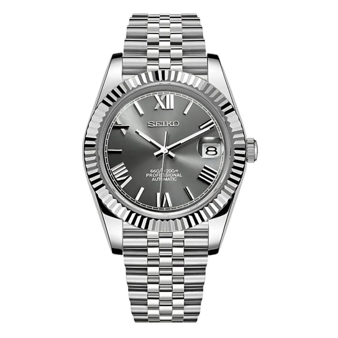 Seiko DateJust Mod Grey Roman