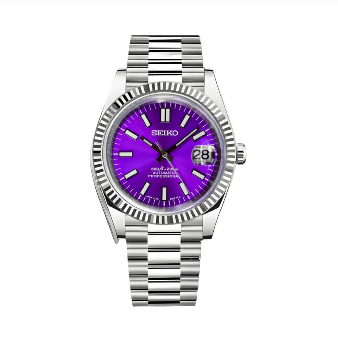Seiko DateJust Mod Violet Purple