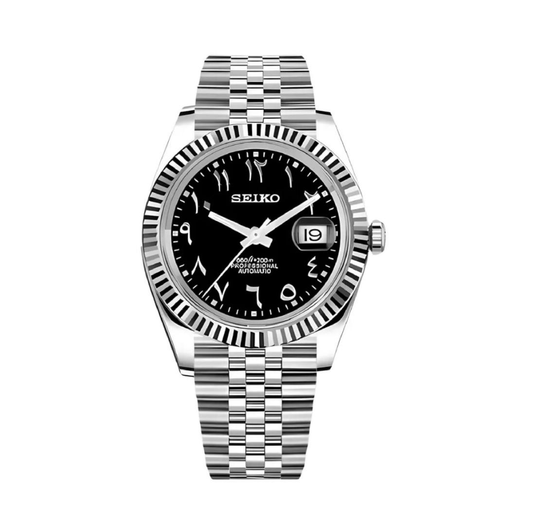 Seiko Mod Datejust Black Arabic