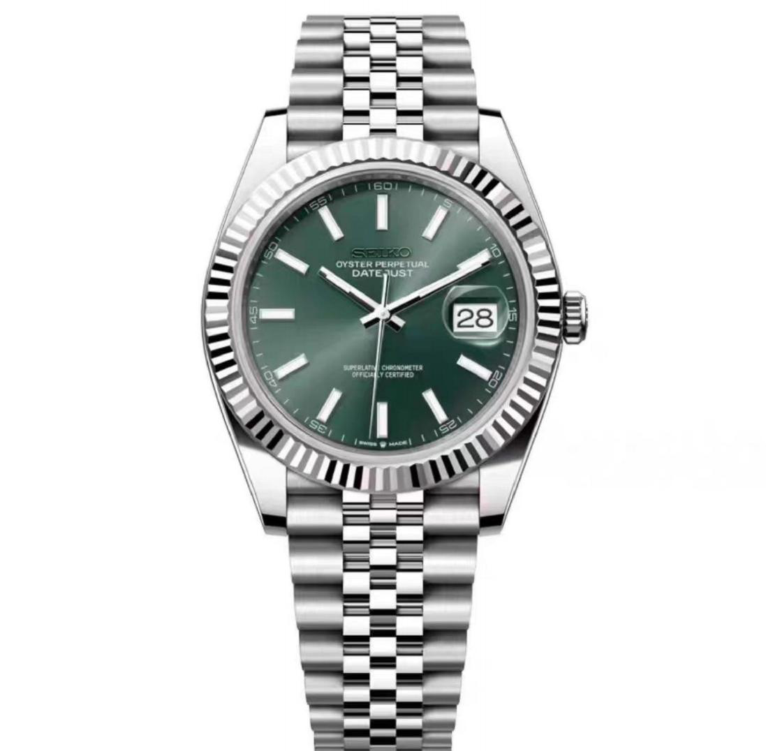 Seiko Mod DateJust Grey Dial