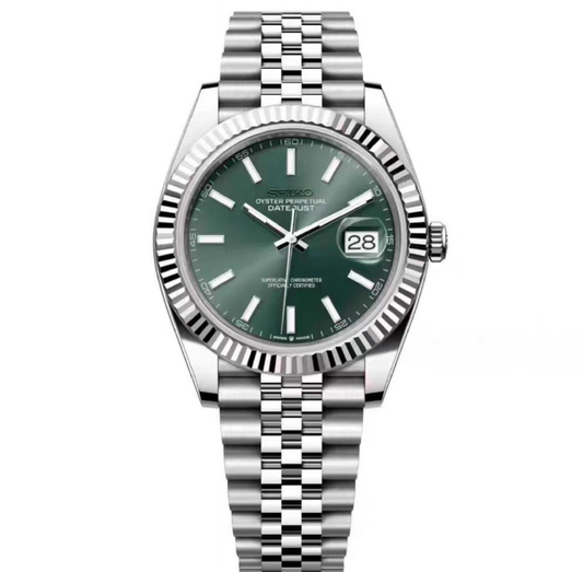 Seiko Mod DateJust Grey Dial