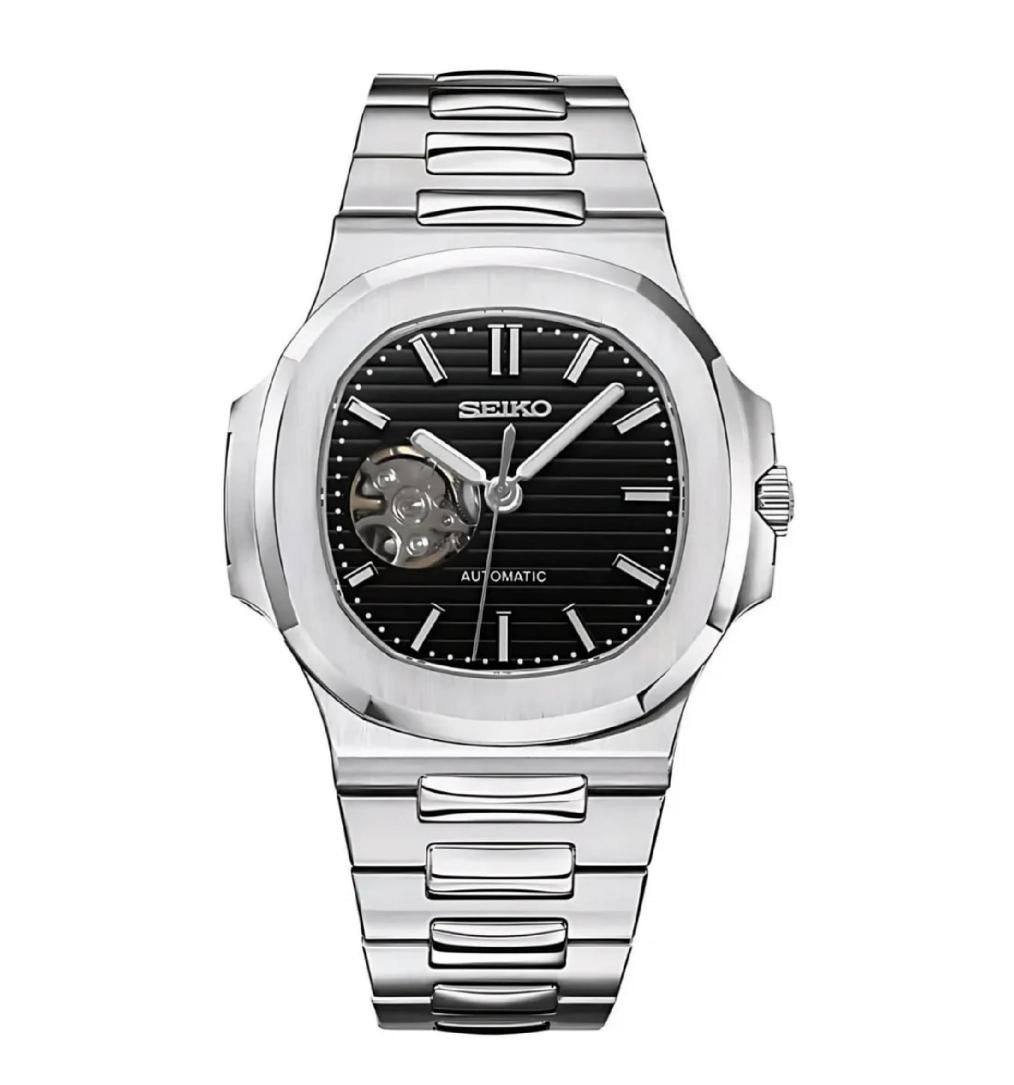 Seiko Mod Nautilus (Open Heart) Black