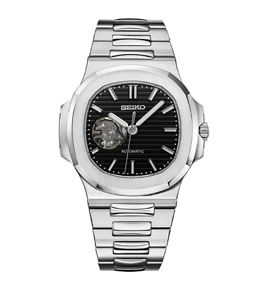 Seiko Mod Nautilus (Open Heart) Black