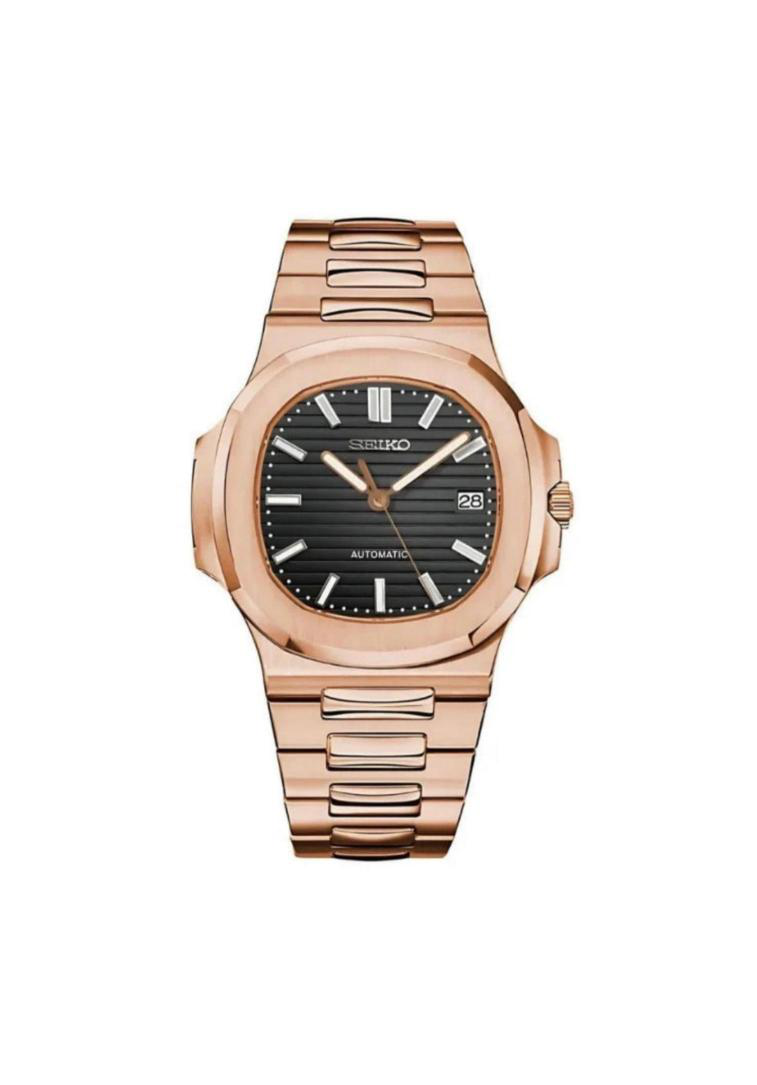 Seiko Nautilus Mod Rose Gold W/Black